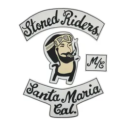 New Arrival Stone Rider Embroidered Iron On Patches For Clothing MC Biker Men Jacket Custom Design Free Shipping