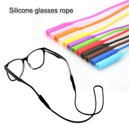 Cukierki Kolor Elastyczne Silikonowe Eyeglasses Paski Okulary przeciwsłoneczne Łańcuch Sporty antypoślizgowe Sznurek Liny Uchwyt Przewodu Zespołowego