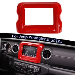 Röd GPS Dekorativ Ring Navigation Skärmdekorationskåpa för Jeep Wrangler JL Factory Outlet High Quatlity Auto Interna Tillbehör