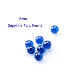 Rökningstillbehör 6mm Sapphire Terp Dab Pearls Insert Turn Red Under UV Light For XL XXL Quartz Banger Nails