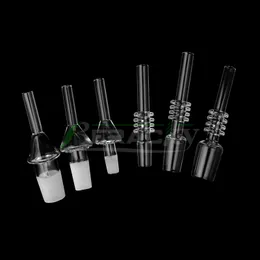 10 mm 14 mm 18 mm hankvartsspetsar Två stilar kvartsspetsar Dab Tool för Mini NC Glas Bongs Dab Oljeriggar Vattenrör Rökning