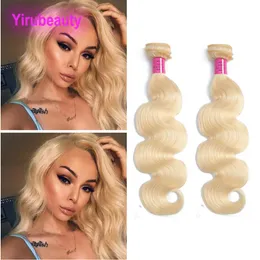 Peruanskt människohår 2 buntar Body Wave Virgin Hair Extensions 613# Blond Hair Products 8-30inch Two Pieces