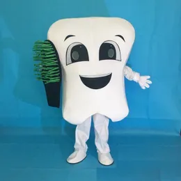 2018 Hot New Tooth Mascot Costume Party Kostiumy Fantazyjne Stomatologiczne Pielęgnacja Charakter Maskotki Sukienka Park rozrywki