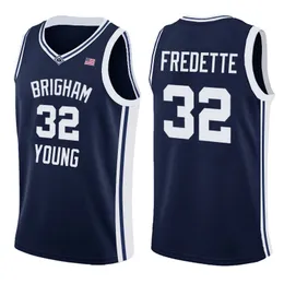 NCAA Georgetown Allen 3 Iverson University Jersey Jimmer 32フレデトブリガムヤングクーガーズ大学メリーランド州Len 34 Bias 123