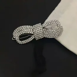 Fashiong Bling Rhinestone diseñador Mujer Pinza de pelo bow-knot Pinza de pelo accesorios de moda para el cabello para fiesta de regalo