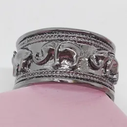 Fashion- jewelry punk band rings elephants silver plated band rings for women hot fashion free of shipping