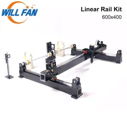 Will Fan 600x400mm Lineer Kılavuz Ray Seti Metal Mekanik Bileşen Seti CNC 6040 CO2 Lazer Gravür Kesici Makinesi birleştirin