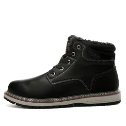 Hot Sale- Boots Cotton Classic Designer Shoes Ankle Sneakers Brown Dark Blue Black Platform Botties Warm Waterproof Leather Martin shoes