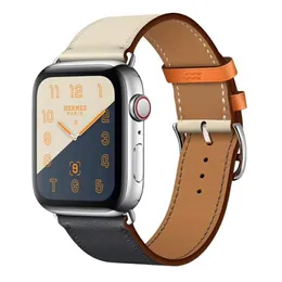 Fashion Leather Loop för Apple Watch Band 42mm Series SE 2 3 4 för IWATCH Ultra 8 7 6 5 44mm band 38mm armband ersättning 40mm 41 45mm 49mm bandtillbehör