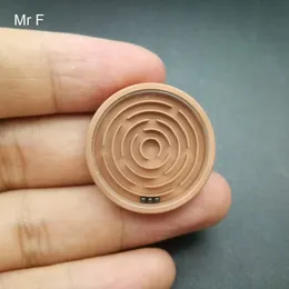 Denkaufgabe, 28 x 5 mm, Mini-Labyrinth-Spiel aus rotem Kupfer, Metall, Puzzle, Balance-Spielzeug, Spaß