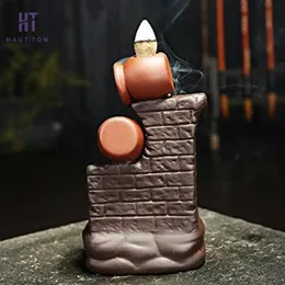 Purple Sand Smoke Burner Pot By Pot Wall Censer Stick Incense Holder Creative Home Decoration G