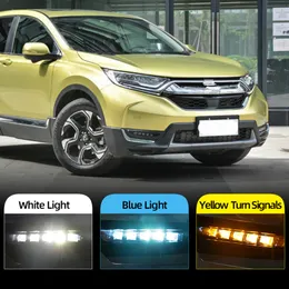 2Pcs For Honda CRV CR-V 2017 2018 2019 Car DRL Fog lamp LED Daytime Running Light With Turn Signal Style Relay