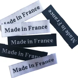 100ピース/ロットフランス/ロット衣料品衣服のためのハンドメイドのタグ服の縫製のタグ縫いラベル