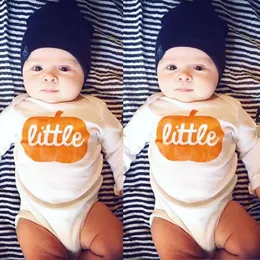 新しいハロウィーンの赤ちゃんキッズワンピース服ロンパーカボチャロンパー長袖の赤ちゃん男の子のコスプレ服ロンパース