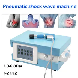 Protabel extrakorporeal chockvågsterapi pneumatisk shockwave maskin axelfogar smärtlindring kroppsmassage klinik salong användning