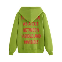 Fashion-Printing 360 gram ren bomull ullring hoodie för män och kvinnor, svart, ljus aprikos, militärgrön