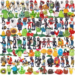 Versão 1-4 Plants vs zumbis Ação Figuras de 3-8 cm de PVC Cartoon Anime Doll Kids Toys Christmas Gift Display Festive