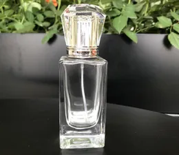 Partihandel 50 ml glas tomma parfymflaskor Spray Atomizer Refillerbar flaska Doftväska med Travel Fast Shipping