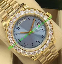 Kampanjpris Luxury Watch Bigger Diamond Bezel 228206 Platinum 40mm Ice Blue Arabic Rare Dial Automatic Fashion Men's Watch Wristwatch