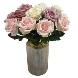 Fałszywy pojedynczy trzon nawilżający róża 17.72 "Długość symulacji prawdziwej dotyk Avalanche do ślubu dekoracyjne sztuczne kwiaty