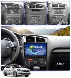 Bilvideoradio för Citroen C4L 2013-2017 Android HD 10 1 tum huvudenhet GPS Navigation Multimedia Player222V