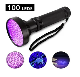 3W UV Black Flashlight 100 LED Best UV Light For Home Hotel Inspection Pet Urine Stains LED spotlights torcches lamps