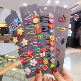 10/15/20 Pcs/Set Girls Cute Cartoon Animals Fruit 5 cm Hairpins Children Lovely HairClips Barrettes Headband Kids Hair Accessories