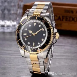 Reloj de lujo 44MM Relojes de diseñador para hombre Diamante de cuarzo Redondo Esfera de acero inoxidable Deportes de cuero Reloj mecánico de calidad informal