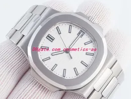 2019 Luxury Watch Mens 5711 / 1a-011 Rostfritt stål Armband White Dial Automatic Fashion Mäns Klockor Armbandsur