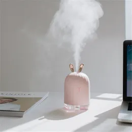 Usb aroma difusor de óleo essencial mini air humidificadores portáteis névoa ultra-sônico umidificador airpurifier levou luz noite