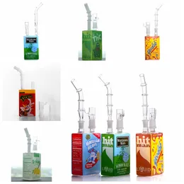 Wholesale Hitman Mini Liquid Hookahs Rigs Oil Dab Glass Cereal Box 14.4 mm with Domeless Glass Bong Smoking Accessories