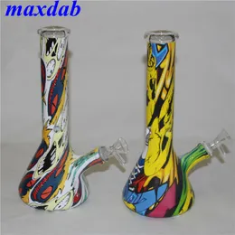 Glass Bong Hookah Reting Water Pipe Beaker Recycler 11 Inch Bongs Dab Rig Oil Burner Ash Catcher Bubbler 14mm Bowl