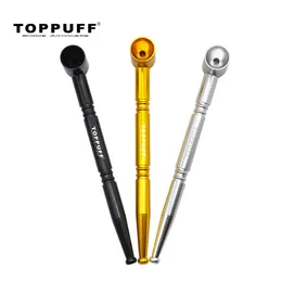 Toppuff Tubo per erbe in alluminio Lunghezza 50 mm Mix 3 colori Tubi per fumo di tabacco in metallo con accessori per ciotola in metallo