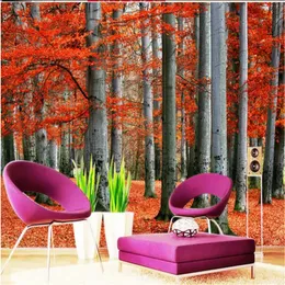 Beibehang Custom Photo Wallpaper 3D Stereoskopowe Lasy Liście 3D Nowoczesne do salonu Murale Dekoracji Home Decoration Papel de Parede