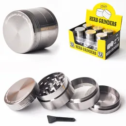 Herb Grinder Zinc Alloy Grinder 40mm 4 parts CNC teeth filter Metal Grinder Tobacco Smoke Accessory for wholesale