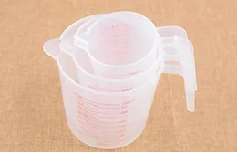 250/500/1000ml High Quality Plastic Measuring Cup Clear Scale Show Transparent Mug +Handle Pour Spout 3 sizes Measuring Device