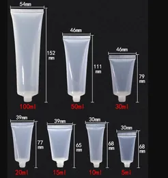 Flip capping 5ml 10ml 15ml 20ml 30ml 50ml 100ml Clear Plastic Lotion Soft Tubes Bottles Container Empty Cosmetic Makeup Cream Container