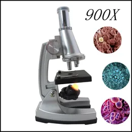 Freeshipping 100x 400x 900xStudent Spielzeug Monokular Biologisches Mikroskop für pädagogische Anfänger zum Erlernen von Wissenschaft und Mikrokosmos Geburtstagsgeschenk
