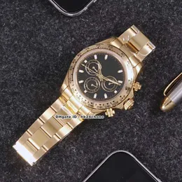 14 Styl Best Cosmograph Automatyczny Zegarek Mężczyzna 18 K Złoty Sapphire Czarny Dial Still Nierdzewna Pasek Gents Zegarki No Chronograph Ro16g