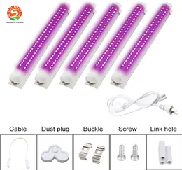 T5 T8 Led Grow Light Bar 6Pcs Full Spectrum crescer tubo da lâmpada para Semente Iniciando plantas de interior flor da flor vegetal Estufa As luzes do jardim