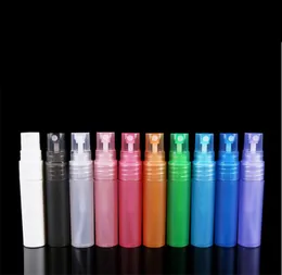 10Colors Travel Portable Perfume Bottle Spray Flaskor Kosmetiska behållare 5ml Parfymer Tom Atomizer Plastpenn DHL 200