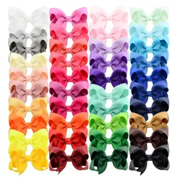 40 Bulk Small Toddler Ribbon Bows With Alligator Hair Clips Solid Childrens Hair Bows For Pigtails Little Girls Accessories