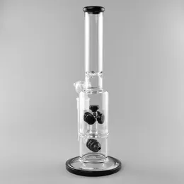 14" Triple Percolator Glass Hookah Bong - Ultimate Filtration with Glass Bowl for Smooth Smoking Experience