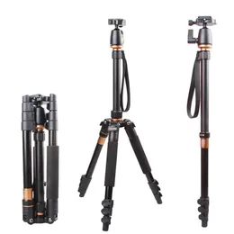 Freeshiping Professional Portable Light Weight Magnesium Aluminium Tripod Monopod Q-555 + BK-01 Ball Head+ Carrying Bag Kit, Max loading 8kg