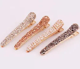 Europe Fashion Jewelry Women's Rhinestone Hairpin Hair Clip Dukbill Toothed Hair Clip Bobby Pin Lady Barrette GD16