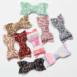 Mode sequin bows baby flickor prinsessa hår klipp regnbåge glisten paljetter bowknot barn barrette barn fest hår tillbehör y2292