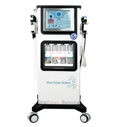 2020 7 i 1 Hydrafacial Hydra Dermabrasion CO2 Oxygen RF BIO Ultraljudsmassage Facial Beauty Machine Skin Care Salon Använd