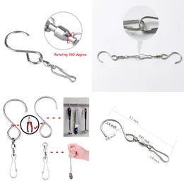 10 Pack Swivel Hooks Clips S Hooks Smooth Spinning For Hanging