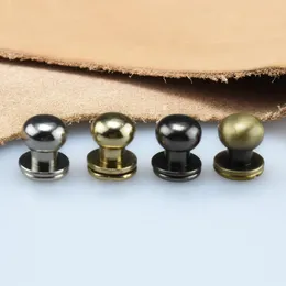 En stil mässing plånbok påse skruvbälte nit napp nagelhuvud munk diy handgjorda läder handväska nyckelfodral dekorativ naglar hårdvara del