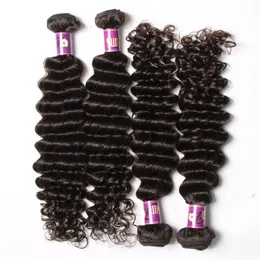 50% off Virgin Hair Extensions Brazilian Hair Bundle Deals Deep Wave Human Hair Weaves 4pcs lot Brazillian Wholesale Natural Weave